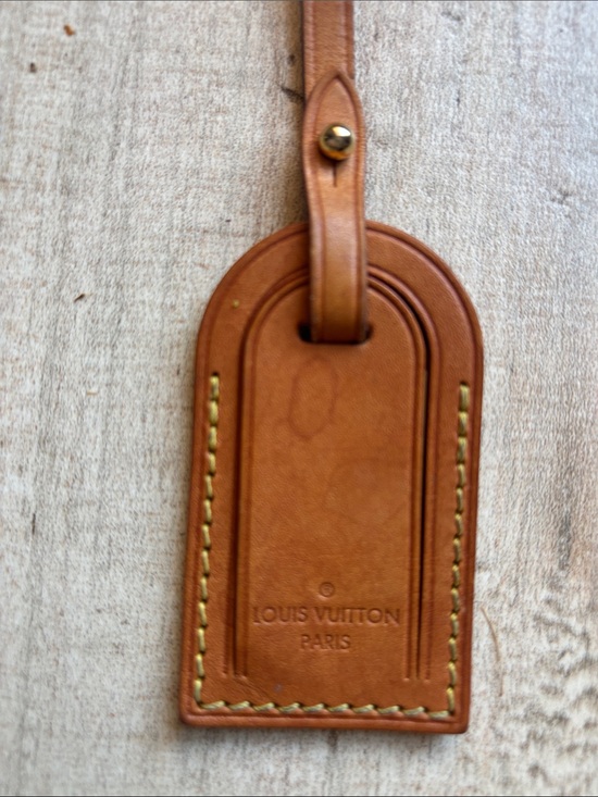 Louis Vuitton Handbags - Louis Vuitton Tan Leather Luggage Tag